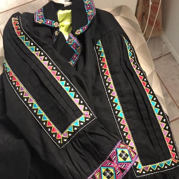 Bleu Bayou artsy jacket M - Picture 6 of 11